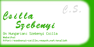 csilla szebenyi business card